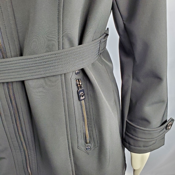 Michael Kors Belted Jacket W/Removable Hood SZ L - Picture 6 of 12